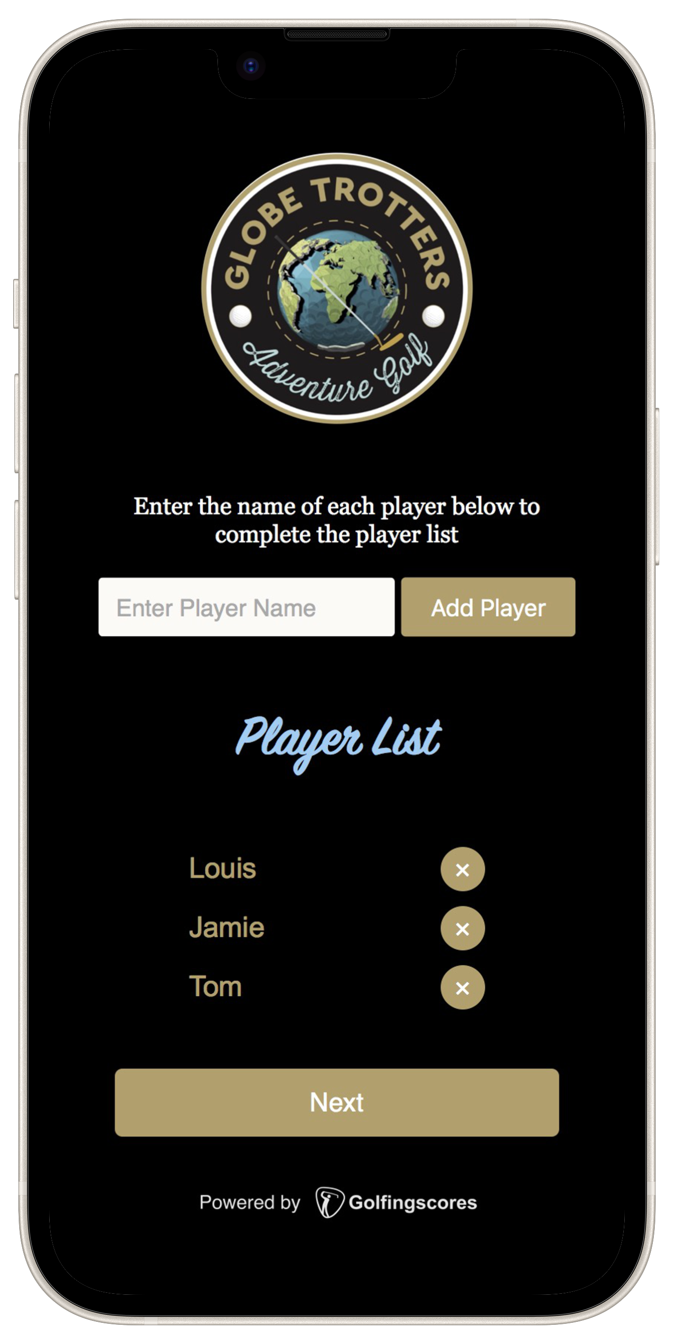 Digital scorecard example